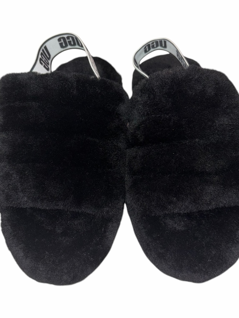 Ugg Black Fluff Yeah Slingback Slipper Shoe size 5 - Picture 2 of 8